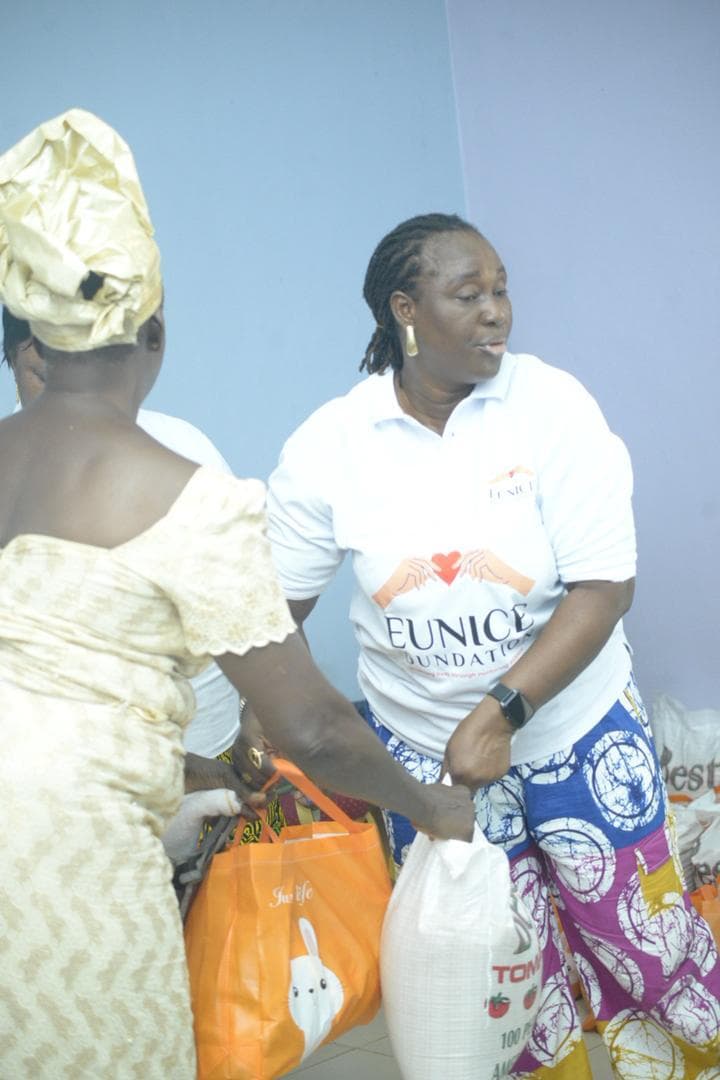 We Care widows food donation program in action